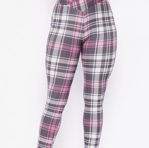 Pink Plaid Pants